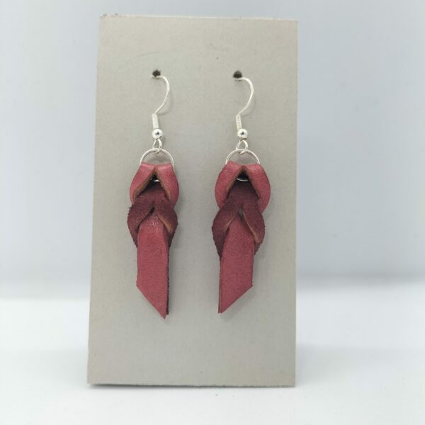 Boucles d'oreilles bloodknot rouge