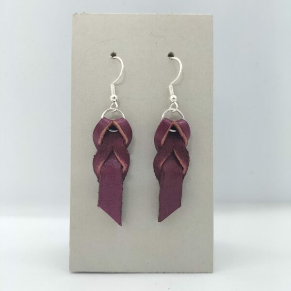 Boucles d'oreilles bloodknot fuschia