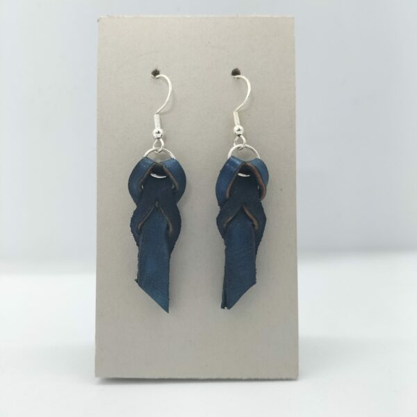 Boucles d'oreilles bloodknot bleu