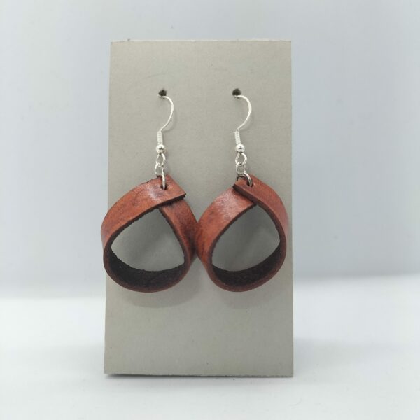 Boucles d'oreilles boucles cognac