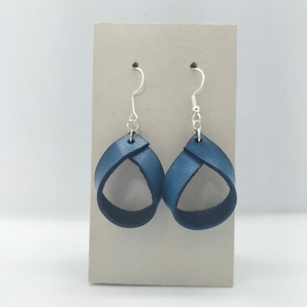 Boucles d'oreilles boucles bleu