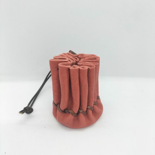 Petite bourse saumon et marron
