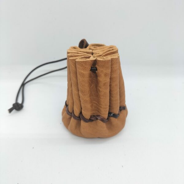 Petite bourse ambre et marron